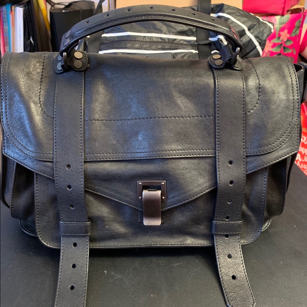Proenza Schiller PS1 Medium Satchel Bag, Black